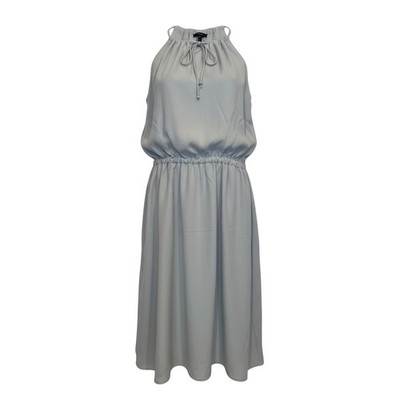 Krisa Women's Light Green Sleeveless Drawstring Elastic Waist Midi Dress Size M