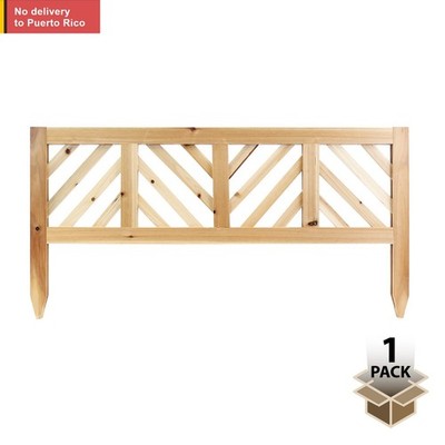 18in H x 36in W Wood Garden Border, Chevron Style Fast delivery