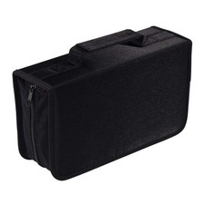 CAPACITY CD/DVD CASE WALLET STORAGE HOLDER BOOKLET 128 BLACK