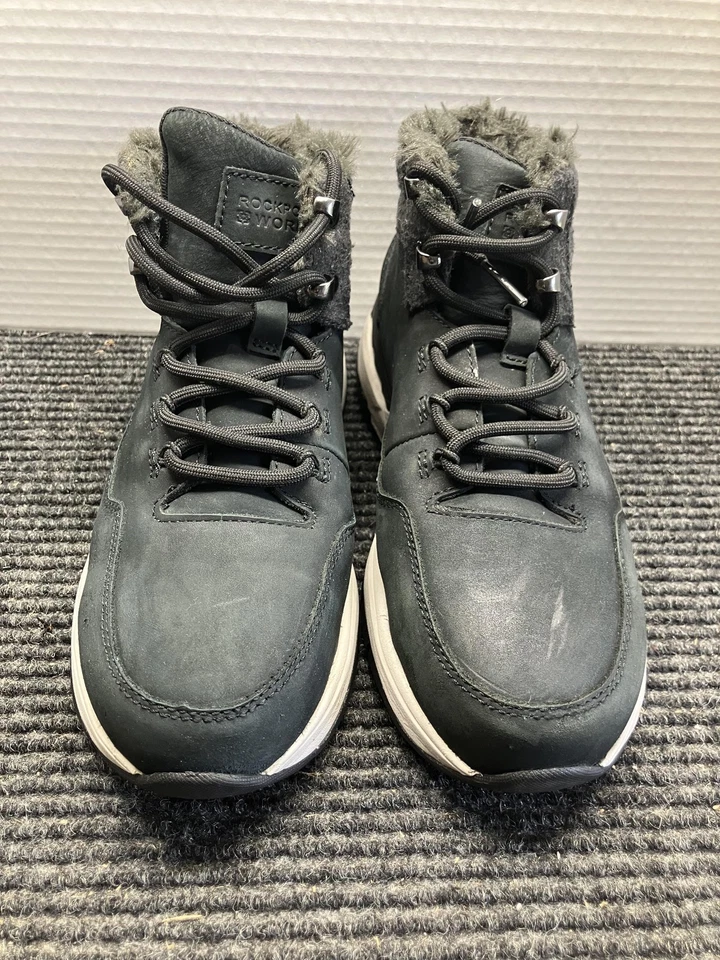 Botas de trabajo Rockport Works para mujer talla 6 puntera de seguridad de cuero negro EH ASTM RK778 Foto 2 de 4