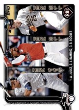 2025 Topps #29 American League Leaders Aaron Judge / Jose Ramirez / Brent Rooker