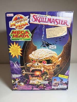 Vintage Bluebird Mighty Max Assaults Skullmaster Mega Head 100% Komplett Lesen