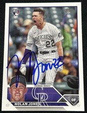 2023 Topps Update Series Signed Nolan Jones Autographed Rockies Auto Card #US85