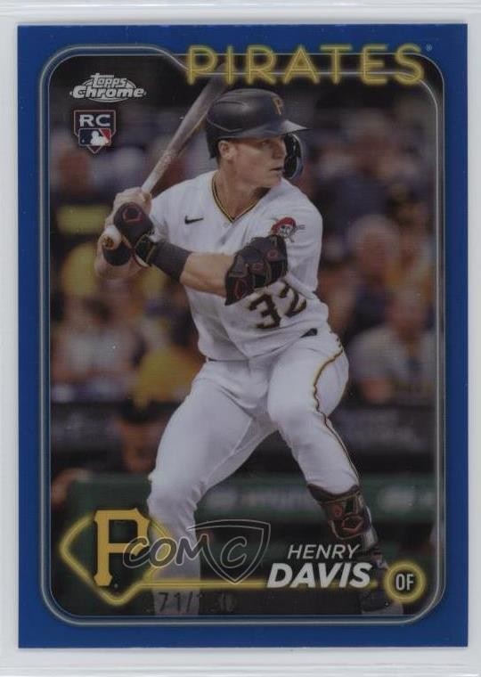 2024 Topps Chrome Blue Refractor 71/150 Henry Davis #260 Rookie RC 8yo