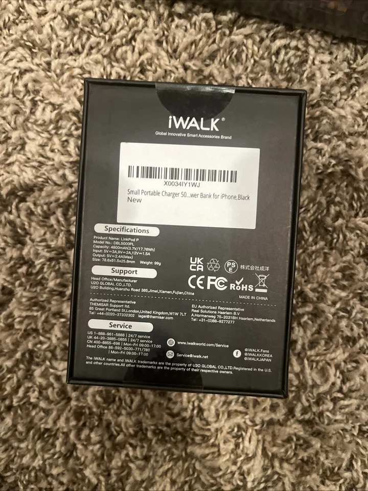 Cargador portátil iWALK LinkPod 4800 mAh banco de alimentación PD carga rápida  Foto 2 de 2