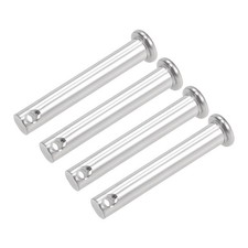 Single Hole Clevis Pins - 8mm x 50mm Flat Head 304 Stainless Steel Pin 4Pcs