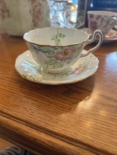 Adderley Vintage Fine Bone China Cup and Saucer Floral Tea Teacup