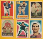 83  VINTAGE MIXED BRAND FOOTBALL LOT  GD/VG to EX creases  Gifford Tittle Fouts