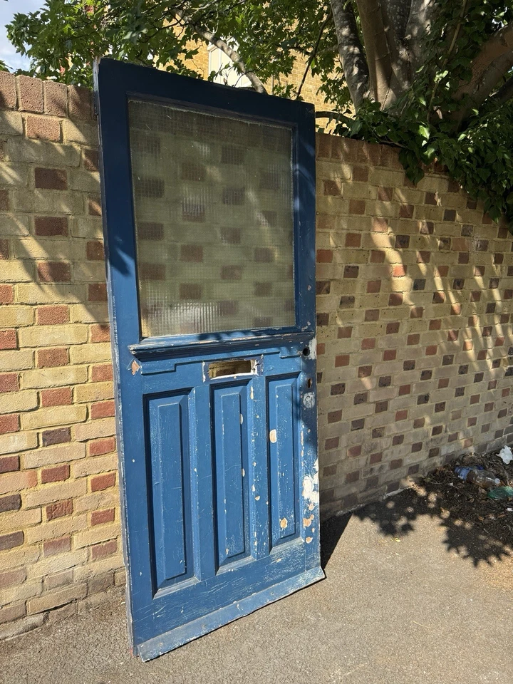 Reclaimed Old Victorian Edwardian Wooden Front Door 2112 x 905mm - Image 4 of 4