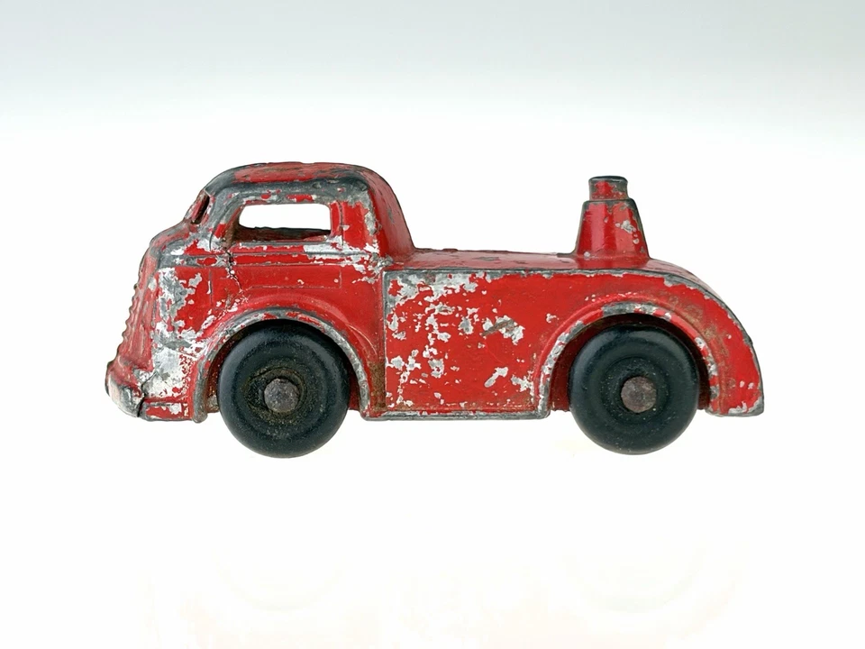 Camión de juguete de hierro fundido fundido fundido fundido Barclay de colección tractor para portacoches 1940 1950 Foto 3 de 4