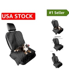 Elegant Quilted Water-Resistant Car Seat Protector for Pets - Black, 44" x 20"