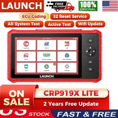 LAUNCH CRP919X Lite OBD2 Bidirectional Scanner Full System Diagnostic Coding*^