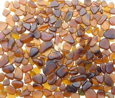 GENUINE BEACH SEA GLASS BROWN LOT SURF TUMBLED RARE