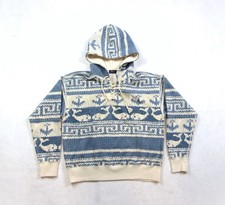 Ralph Lauren POLO Whale Print Womens Fleece Hoodie Sz L NEW 211863438001 RARE