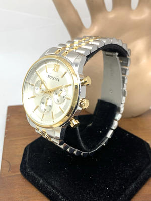 Bulova Mens Watch 98A287 Quartz Chronograph Silver Dial Two  display picture 2