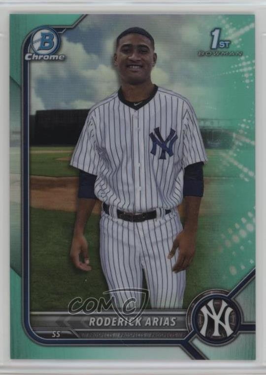 2022 Bowman Chrome Prospects Aqua Refractor 62/125 Roderick Arias #BCP-153 0j07
