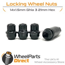 Schwarze GEN2 14x1,5 Sicherungsmuttern für Tesla Model 3 15-22 auf Originalfelgen