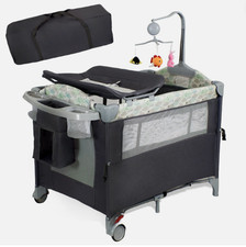 Pamo Babe Playard, Pack and Play, Bassinet for Baby Toddler with Changing Table