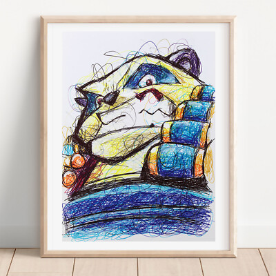 Panda King Ballpoint Pen Print, Sly Cooper Art Poster