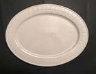 BEAUTIFUL COUNTRY LIVING OVAL WHITE SERVING PLATTER  16" X 12"
