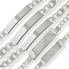 STERLING SILVER CURB ID BRACELETS FREE ENGRAVING IDENTITY LADIES GENTS BABY BOX