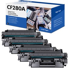4PK Toner Cartridge for HP CF280A 80A LaserJet Pro 400 M401dn M401n M425dn INK