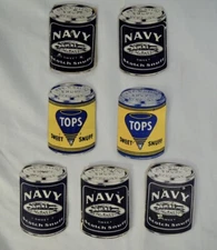 Lot 1957 Navy & Tops Sweet Scotch Snuff Cardboard Advertising w/ Sewing Buttons