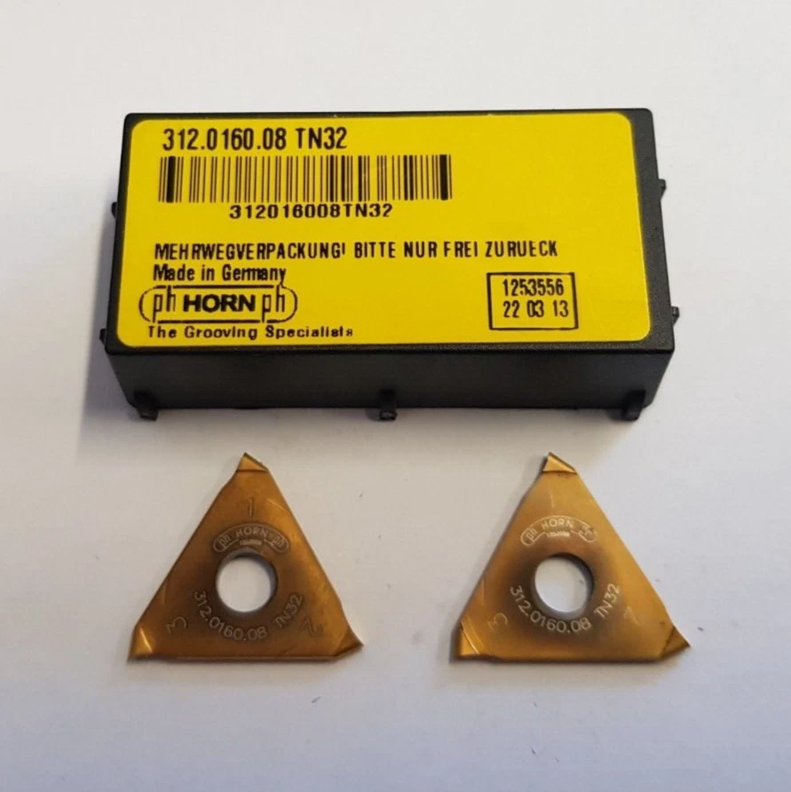 P H Horn 312.0160.08 - Carbide Grooving Milling Inserts - TN32 - Pack 2