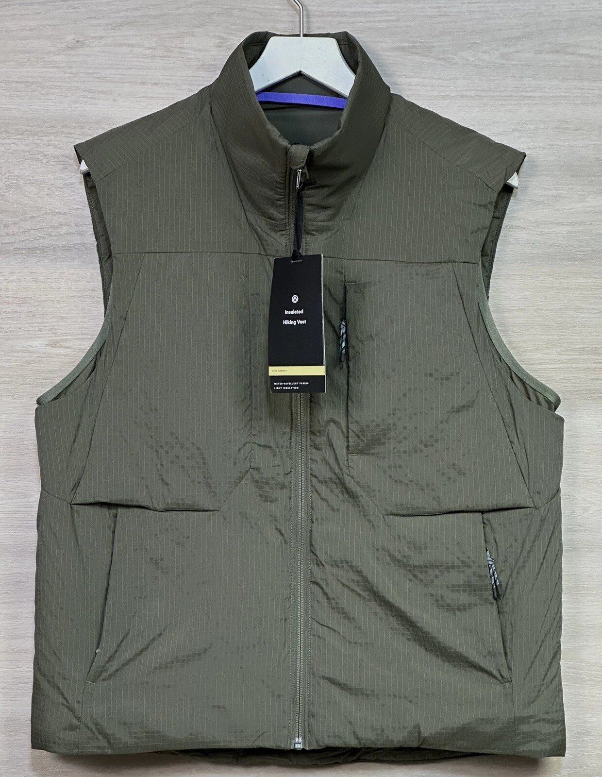Lululemon Men’s Insulated Hiking Vest Size M 🥾Carob Brown COBN 25353