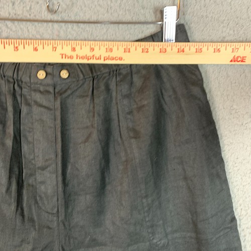 NWT J Jill Pants Womens Medium 100% Linen Relaxed Pull On Black 8646 - Picture 2 of 12