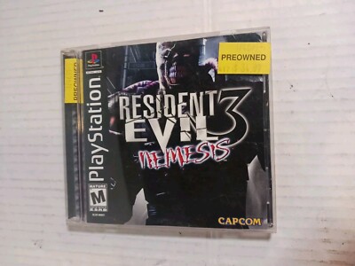 Sony PS1 Resident Evil 3 Nemesis PS1 CIB Black label.  