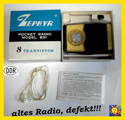 altes Radio Taschenradio defekt alt Bastler Sammler Zephir Radio M 831   