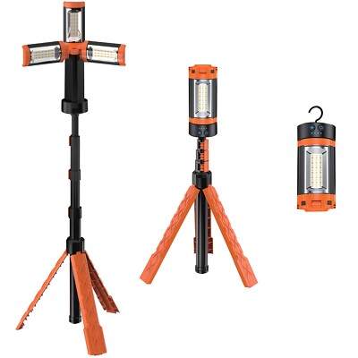 Wiederaufladbare LED Arbeitsleuchte Stativ Ständer Camping Baustelle Kabellos Notleuchte