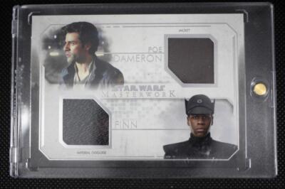 2020 Topps Star Wars Masterwork Card DUAL COSTUME DC-PF POE DAMERON FINN BLACK