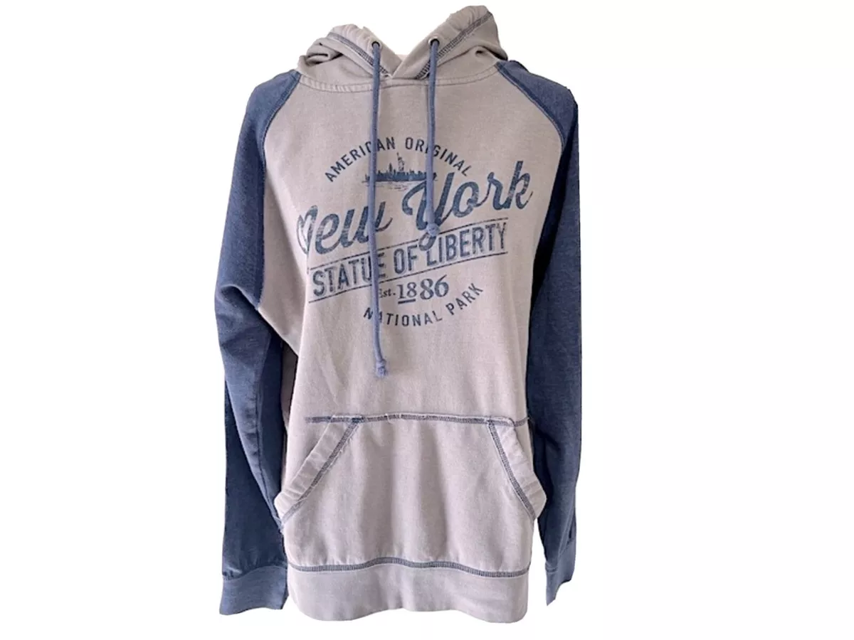 New Agenda By Perrin New York Statue of Liberty Hooded Sweatshirt Large  Unisex