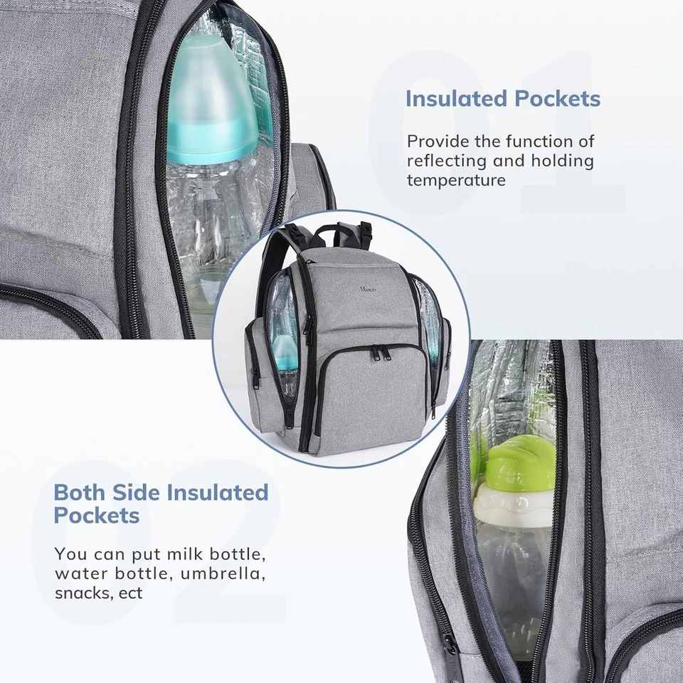 Bebe Mochila Paalera Panalera Bolso De Paales Para Biberones Viaje Impermeable Foto 3 de 4