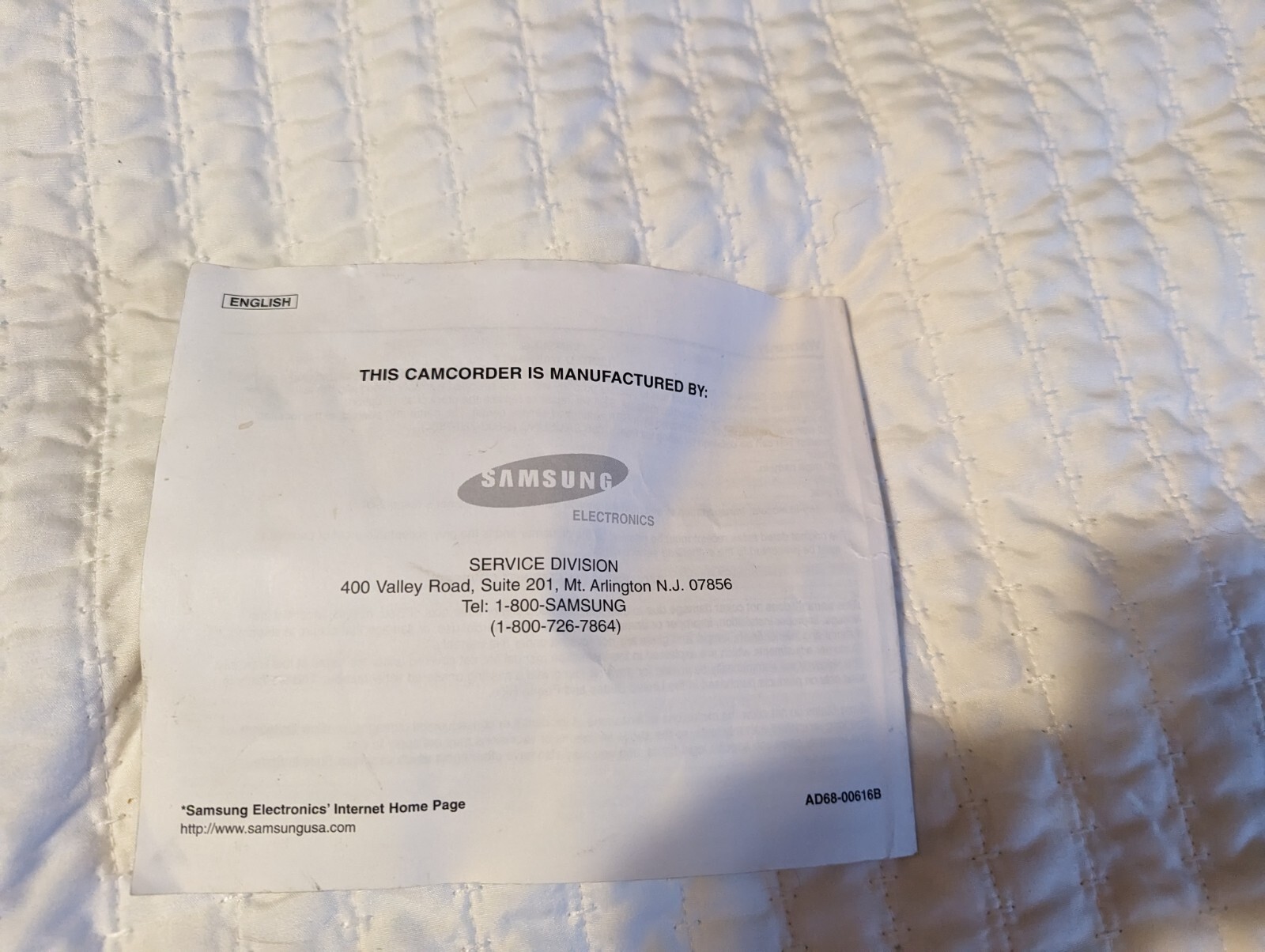 Samsung Digital Video Camcorder SCD23/D24 Owner's Instruction Book* *Manual Only