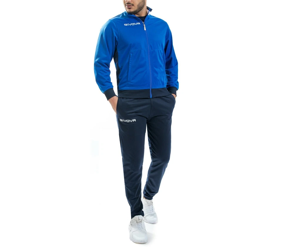 TUTA SPORTIVA GIVOVA VISA ALLENAMENTO RUNNING ZIP UOMO DONNA UNISEX PALESTRA - Immagine 4 di 4