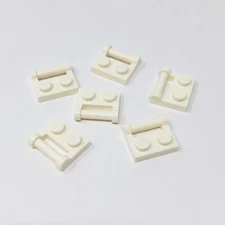 48336 LEGO Parts Plate Mod 1x2 Handle Bar On Side Closed End WHITE (6)