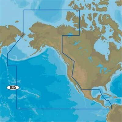 C-MAP NA-M035 MAX Wide C-Card Electronic Chart Map Pacific Coast Central America