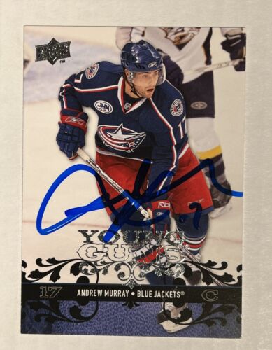 Andrew Murray Signed 2009 Upper Deck Young Guns Rookie Prospect Card Bluejackets - Picture 1 of 2