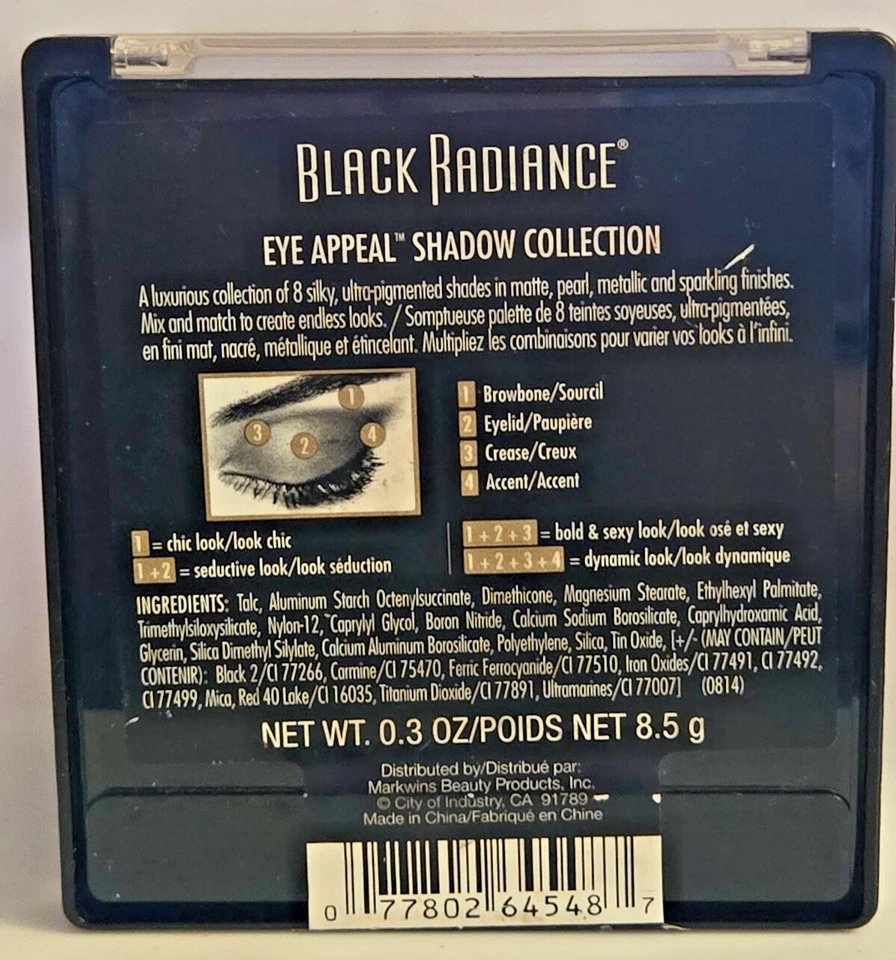 Paleta de sombras de ojos Imperfect Black Radiance Eye Appeal - Island Blues - Sellada Foto 3 de 4