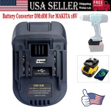USB Adapter Converter For 20V DEWALT Milwaukee M18 Convert to Makita Battery