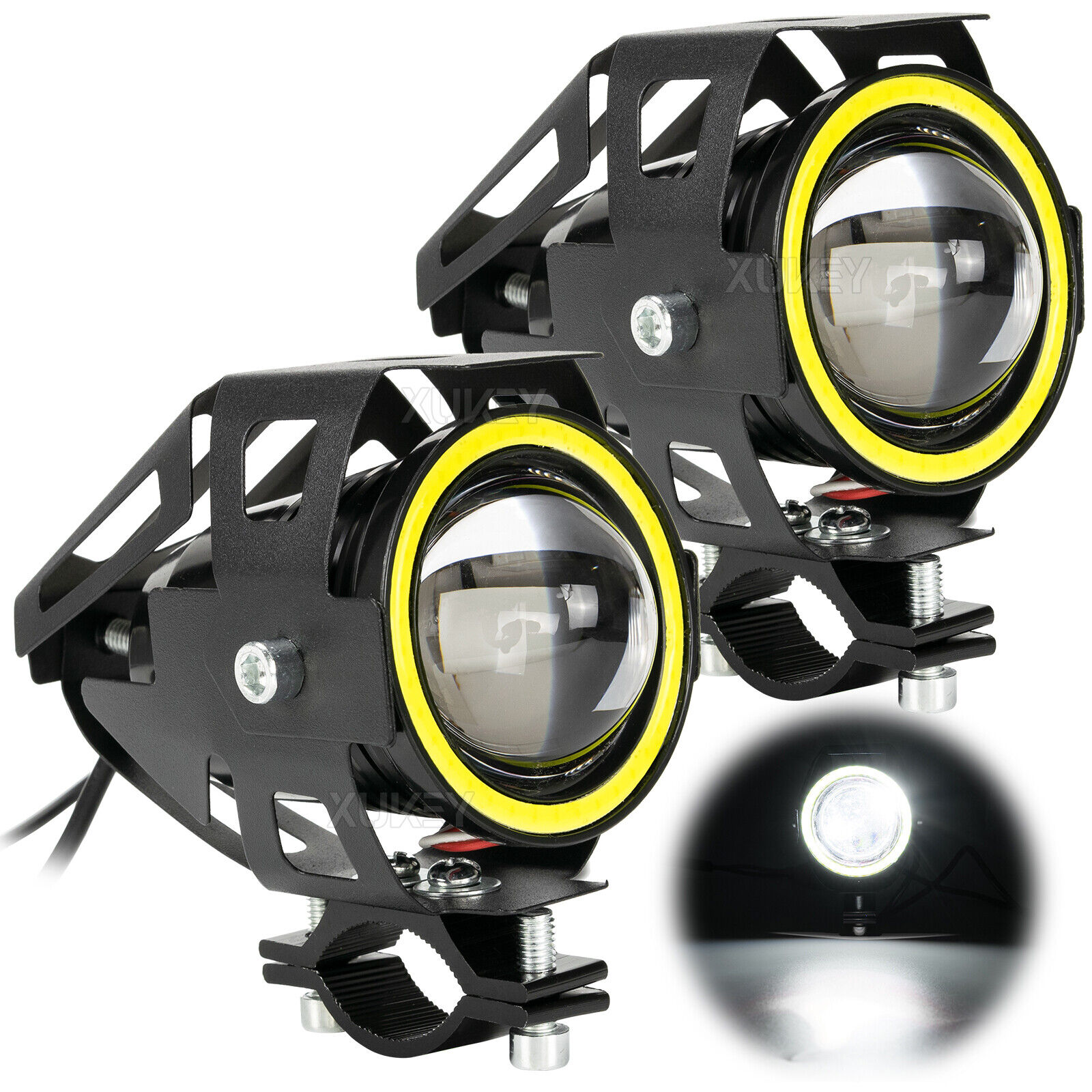 Motorrad LED Scheinwerfer Arbeitsscheinwerfer Zusatzscheinwerfer  Tagfahrlicht 2X