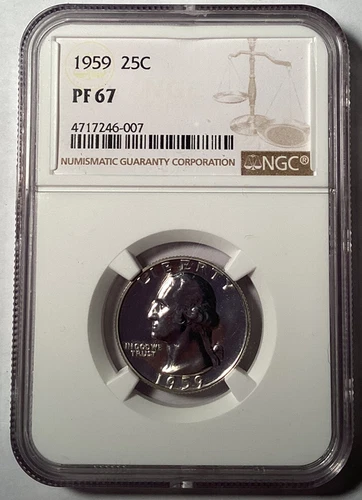 1959 Washington Quarter, NGC PF 67