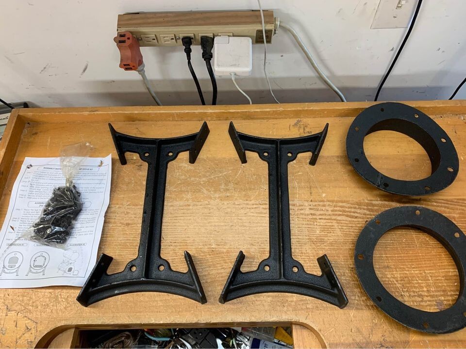 US Stove Heavy Duty Double Barrel Adapter Stove Kit Cast Iron Black BKAD500  | Inox Wind