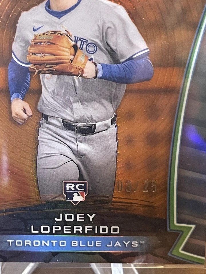 2024 TOPPS CHROME UPDATE JOEY LOPERFIDO RC YOUTHQUAKE /25 ORANGE REFRACTOR - Image 3 of 3