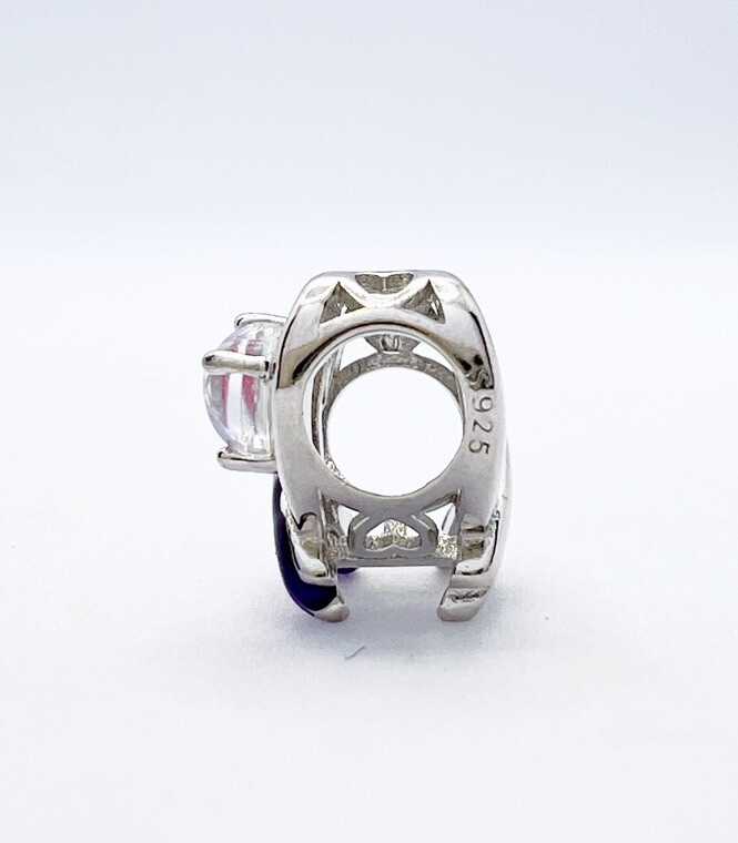 Pink Ribbon Charm Bead Love Heart Faith Hope Genuine 925 Sterling