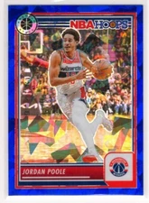 2024 Panini Hoops Premium Stock Jordan Poole Blue Cracked Ice #5/99 #277 