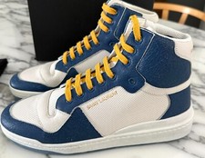YSL SAINT LAURENT SL24 LEATHER SNEAKERS MID T...